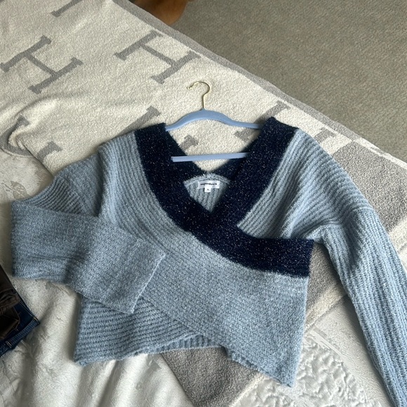 Superdown Lanah Wrap Sweater in Blue Multi as seen on Revolve - Picture 2 of 2